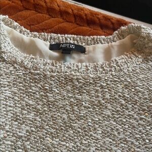 Apt. 9 Cream Sequin Sweater